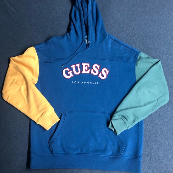 guess embroidered hoodie sweatshirt